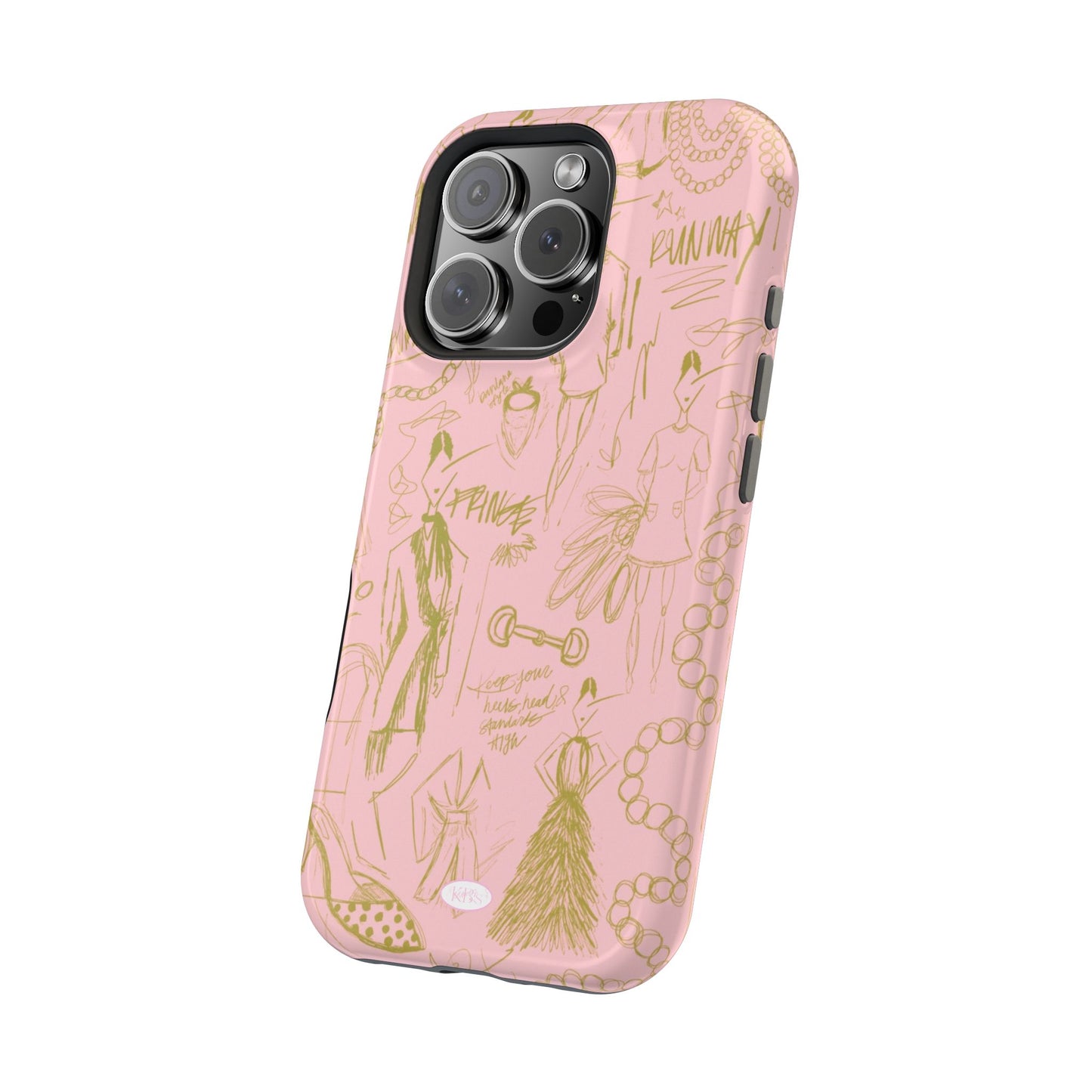 Fashion Sketch Mag Safe Case for iPhone - Pink