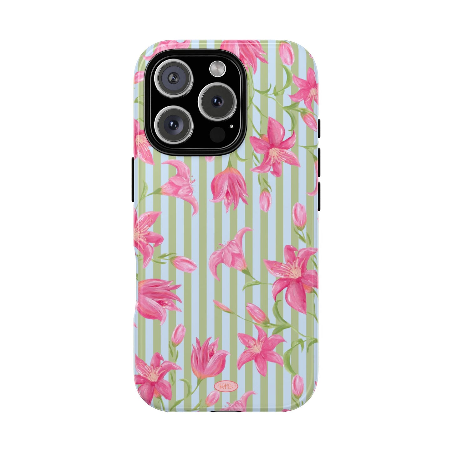 Azalea Stripe Tough Case for iPhone - Blue & Green