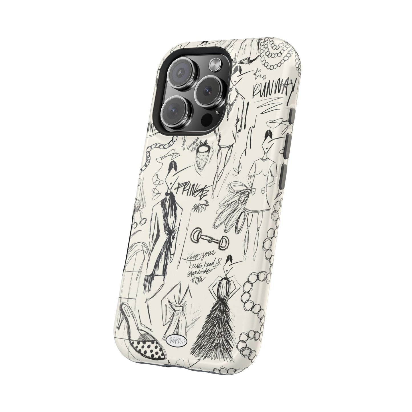 Fashion Sketch Mag Safe Case for iPhone - Black