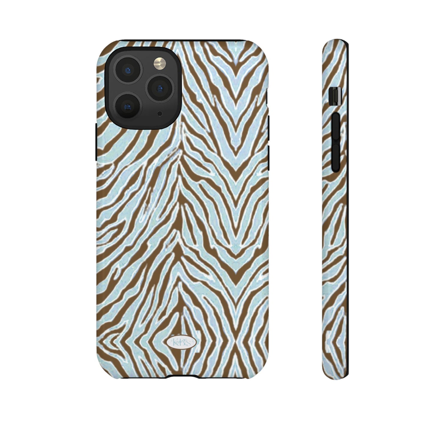 Zebra Bleu Tough Case