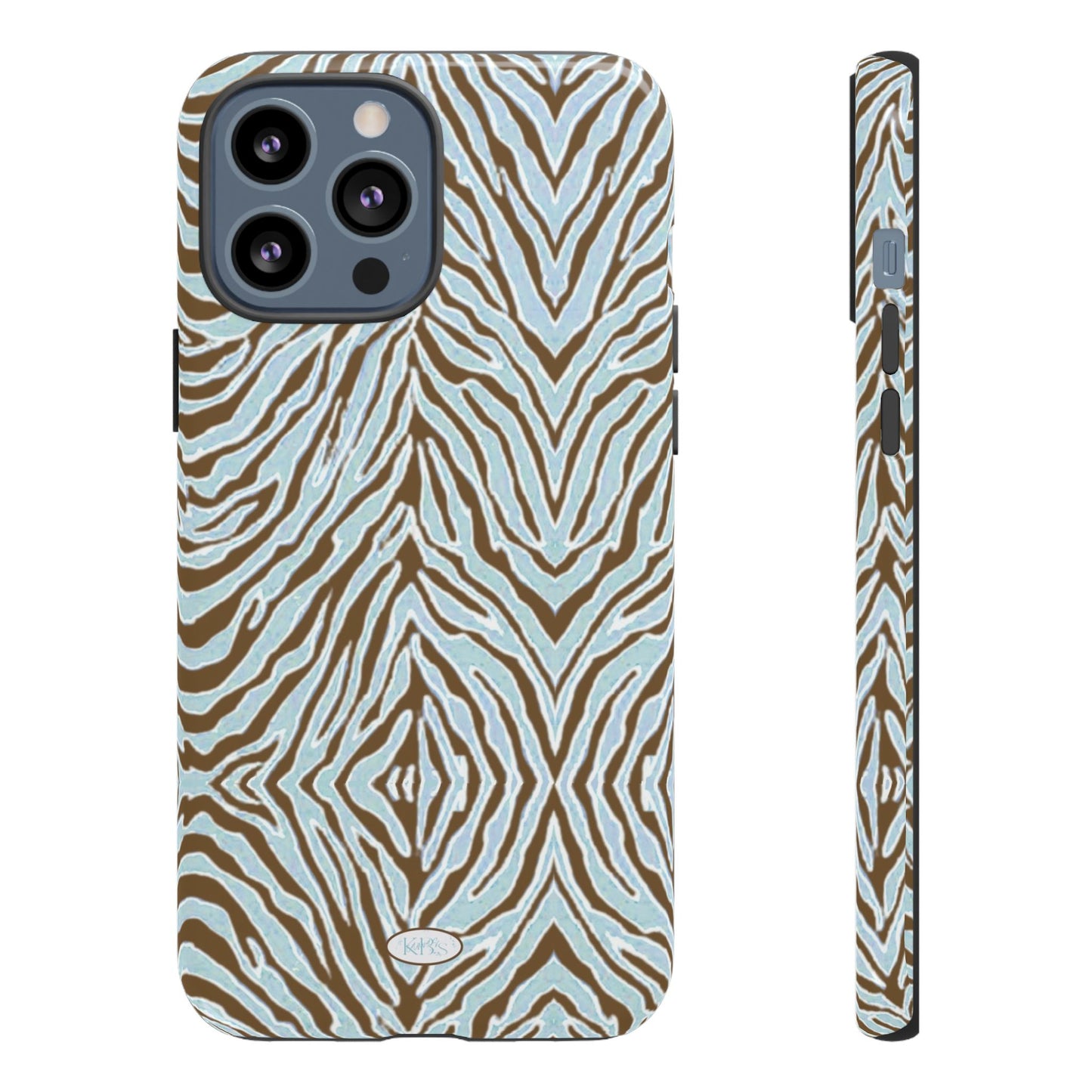 Zebra Bleu Tough Case for iPhone