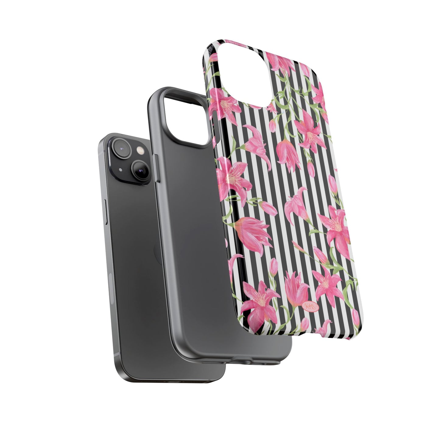 Azalea Stripe Tough Case for iPhone - Black