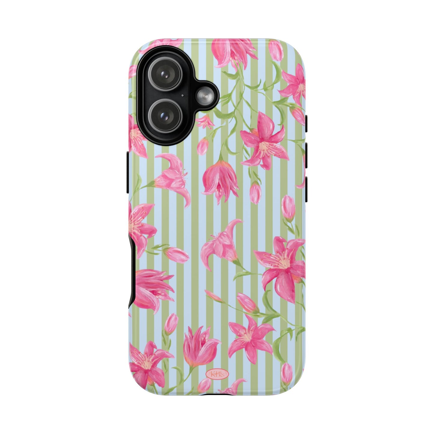 Azalea Stripe Tough Case for iPhone - Blue & Green