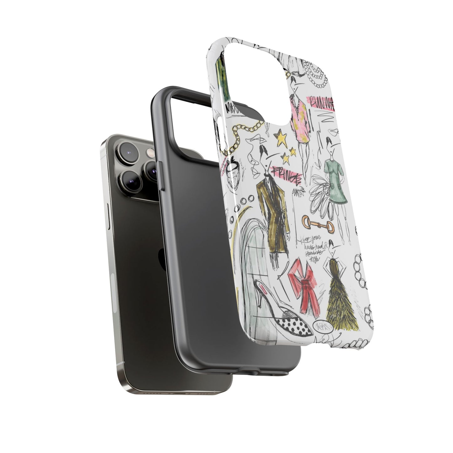 Fashion Sketch Tough Case for iPhone - Multi