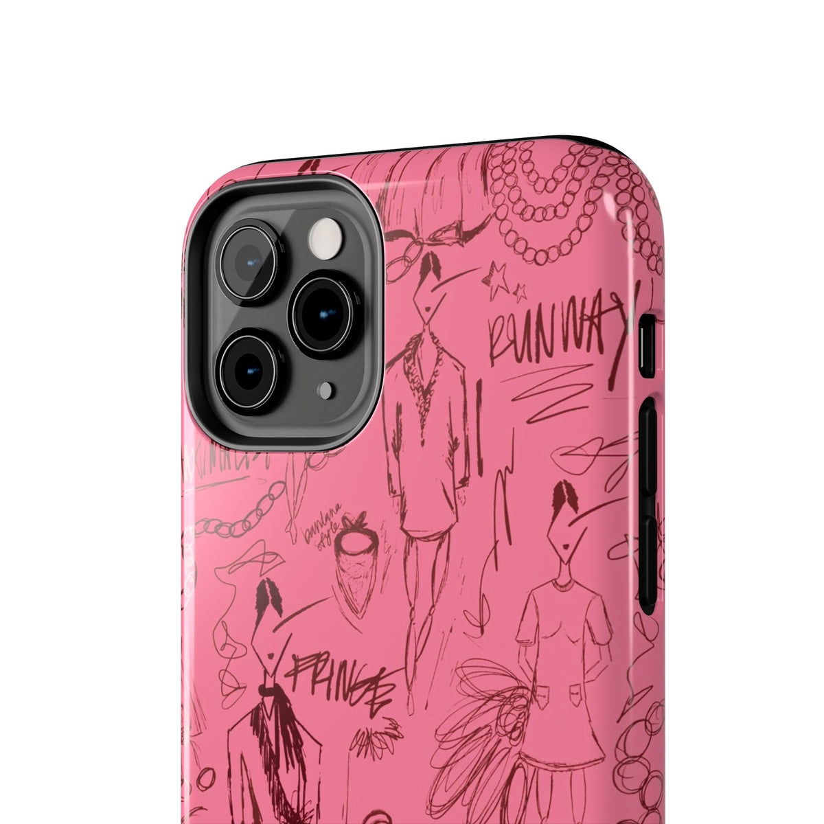 Fashion Sketch Tough Case for iPhone - Maroon