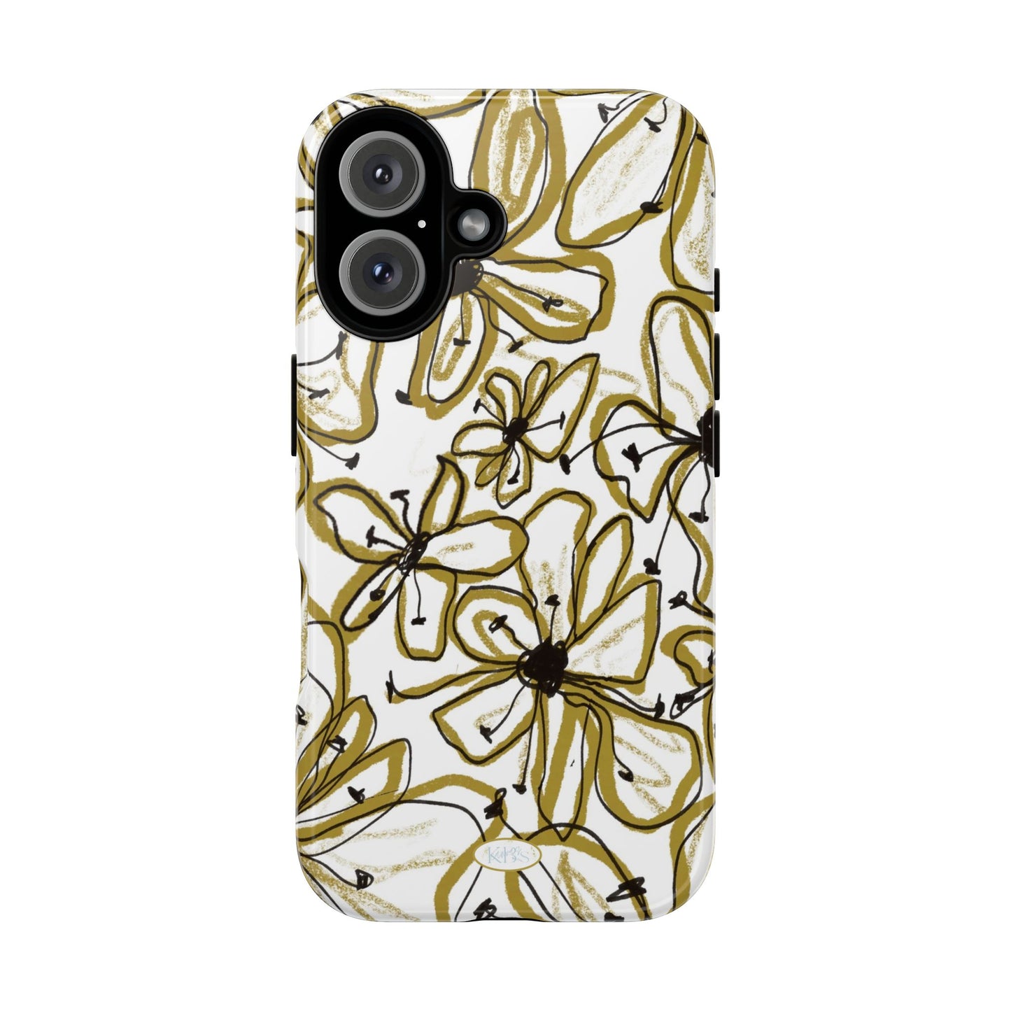 Floral Sketch Tough Case for iPhone