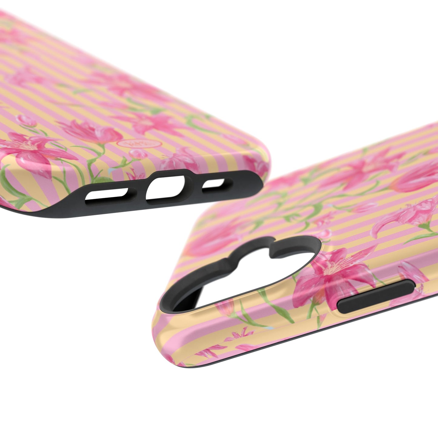 Azalea Stripe Mag Safe Case for iPhone - Pink & Orange