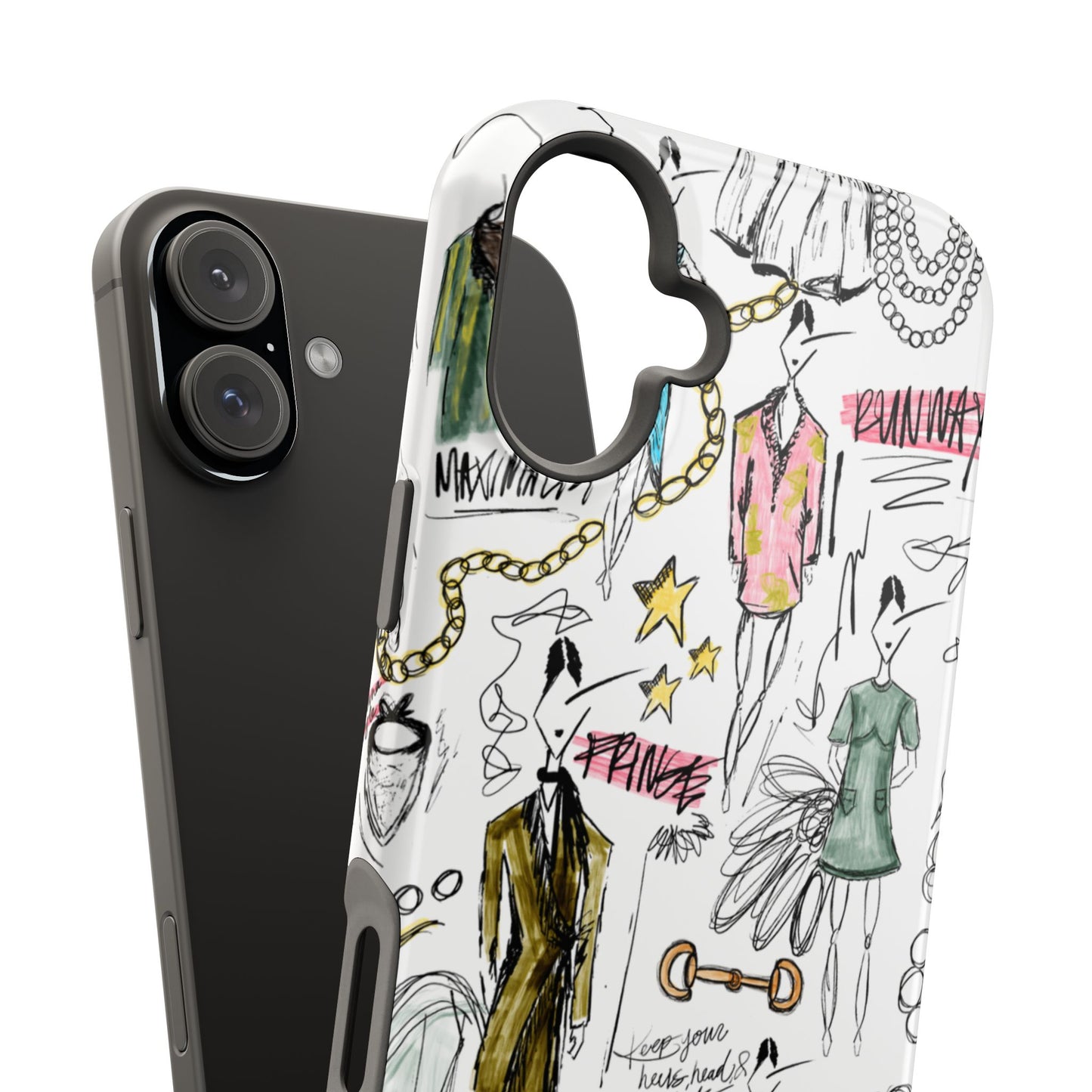 Fashion Sketch Mag Safe Case for iPhone - Multi