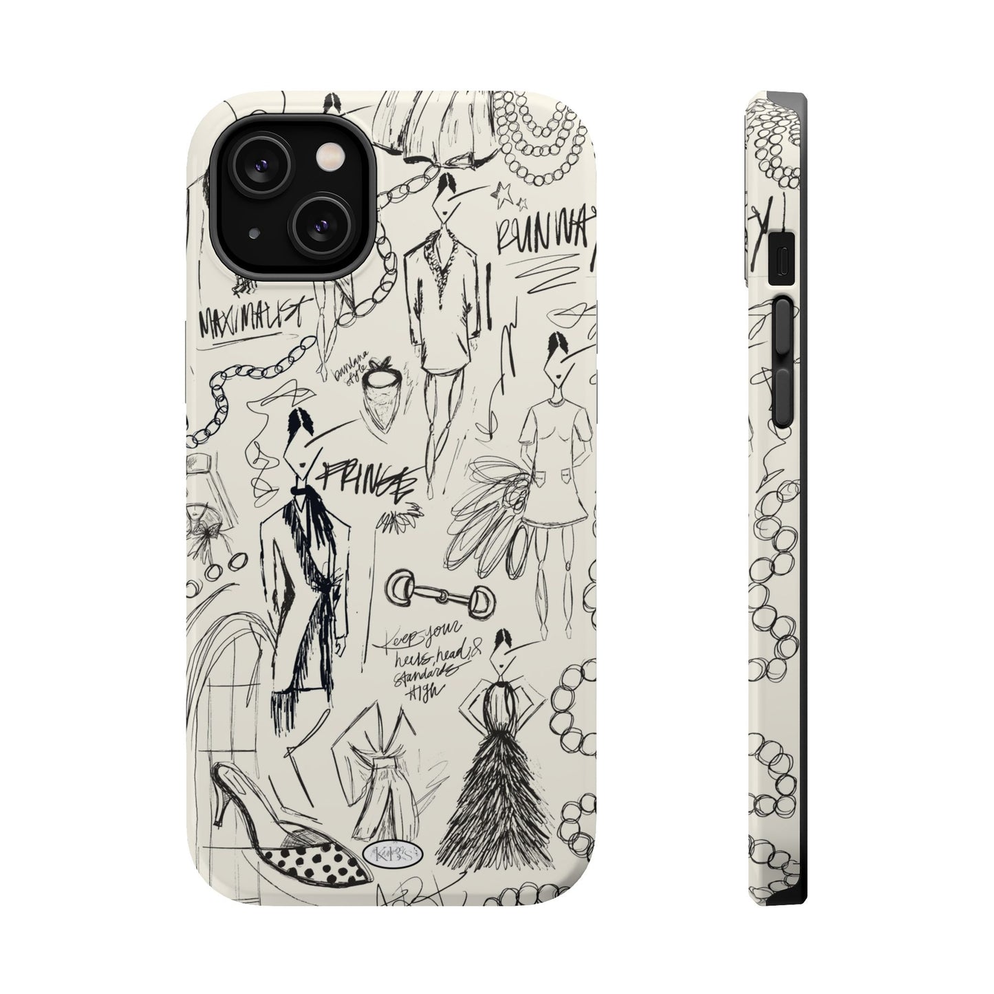 Fashion Sketch Mag Safe Case for iPhone - Black