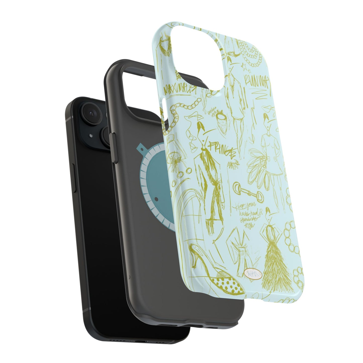 Fashion Sketch Mag Safe Case for iPhone - Blue