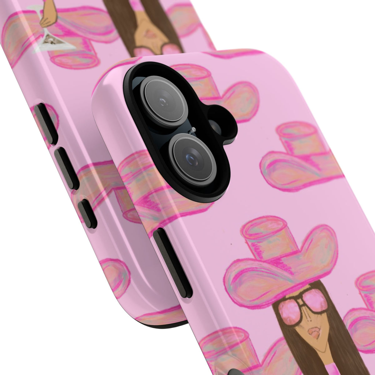 Cocktail Cowgirl Tough Case for iPhone - Pink