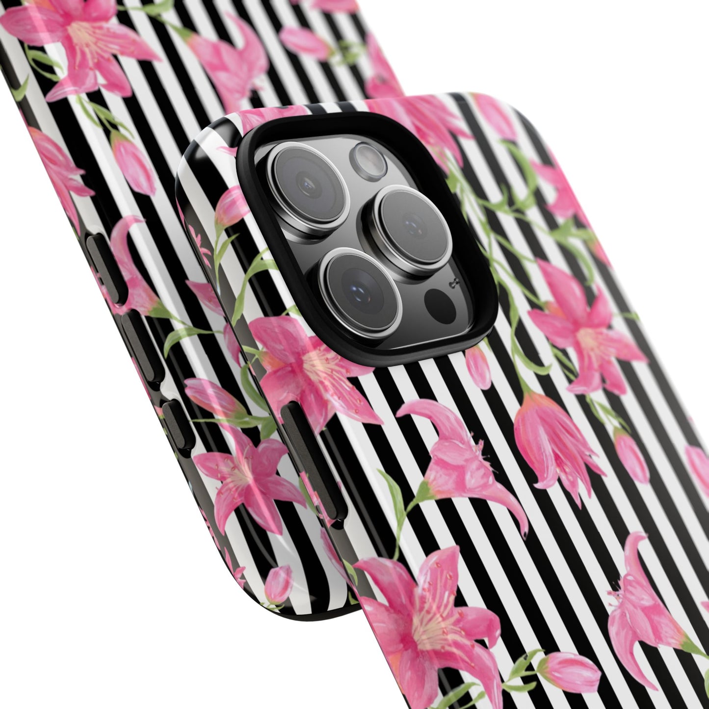 Azalea Stripe Tough Case for iPhone - Black