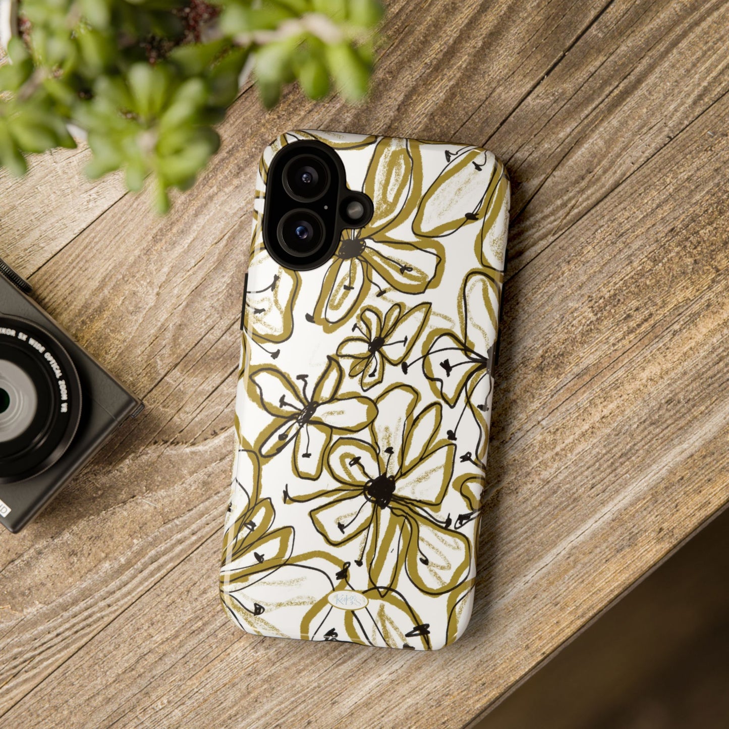 Floral Sketch Tough Case for iPhone