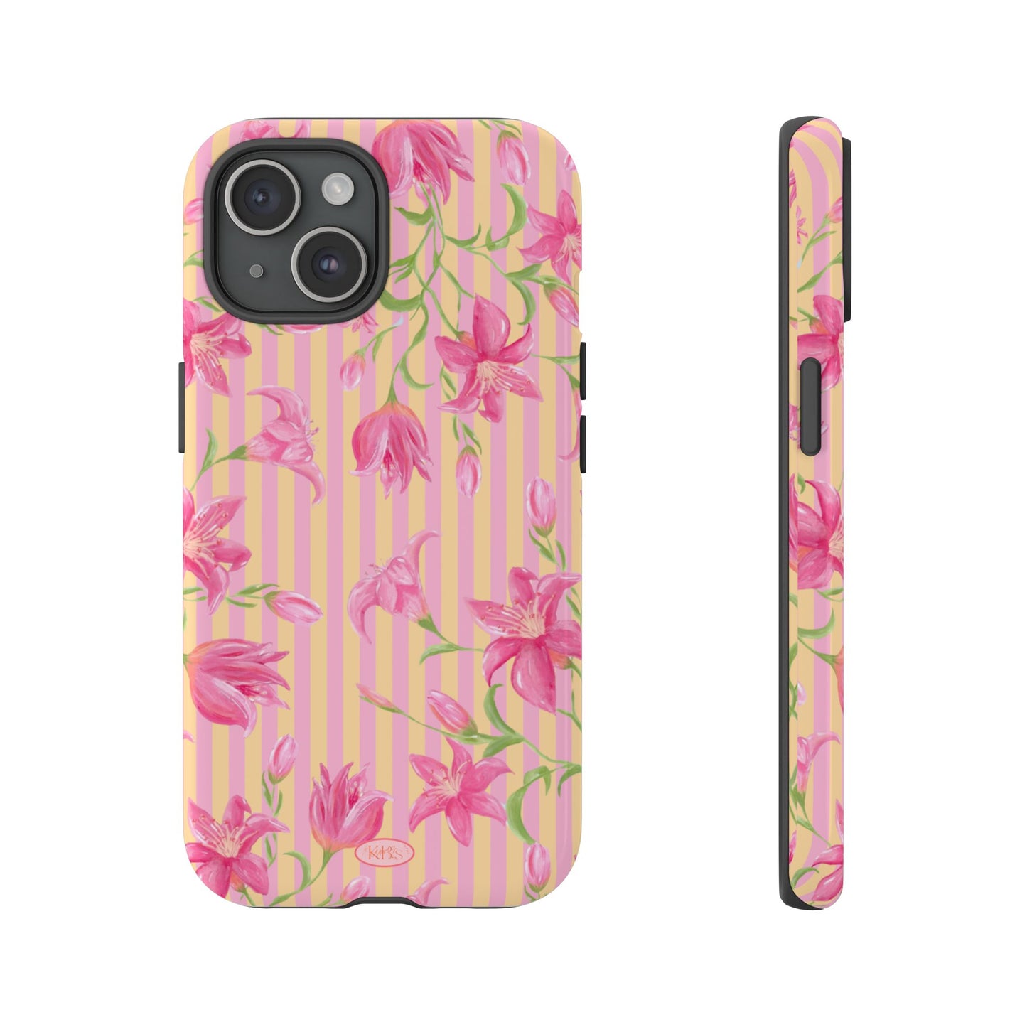 Azalea Stripe Tough Case for iPhone - Pink & Orange