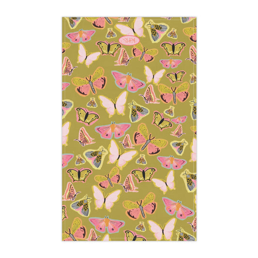 Butterfly Muse Tea Towel - Green