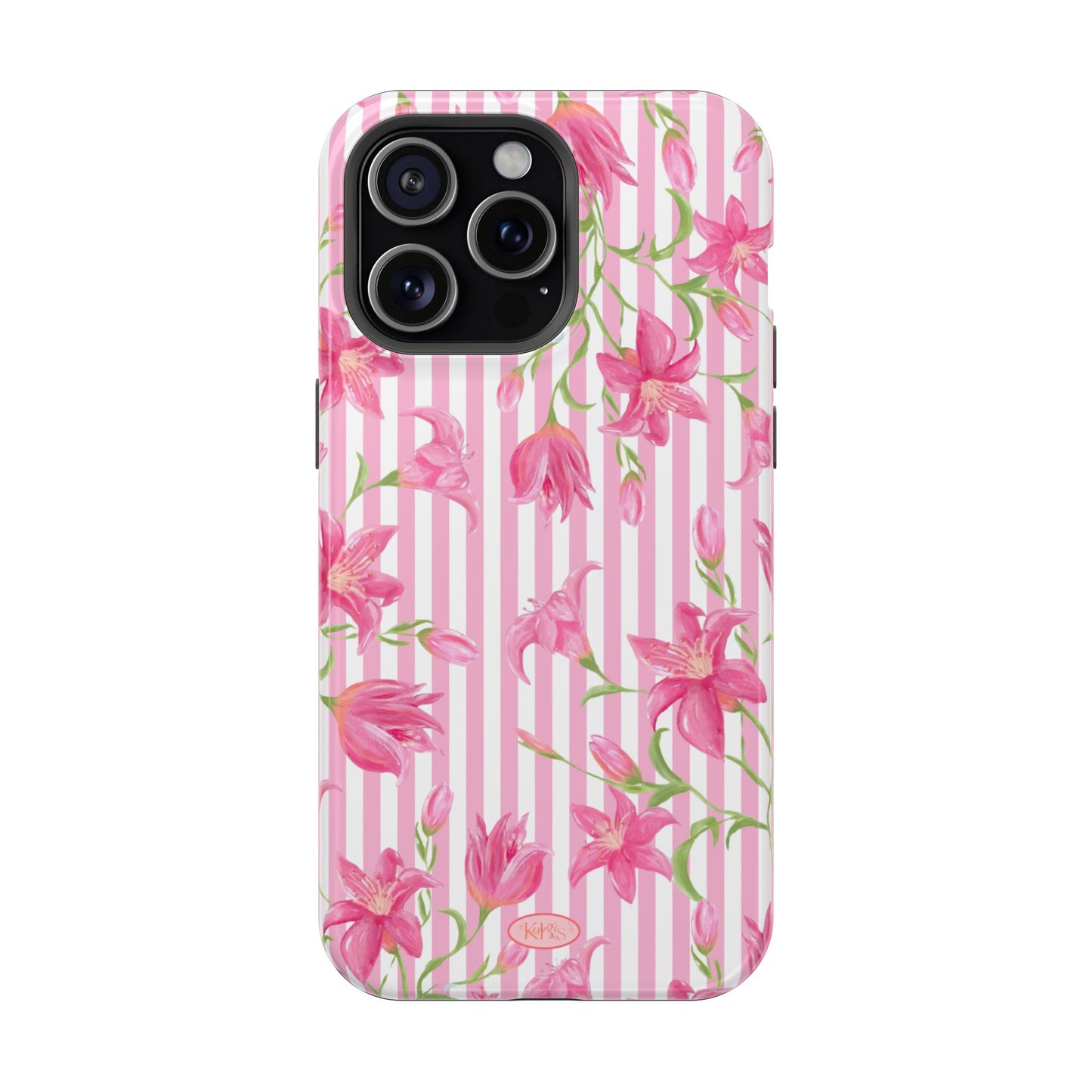 Azalea Stripe Mag Safe Case for iPhone - Pink