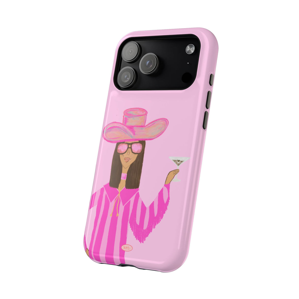 Cocktail Cowgirl Mag Safe Case for iPhone - Pink