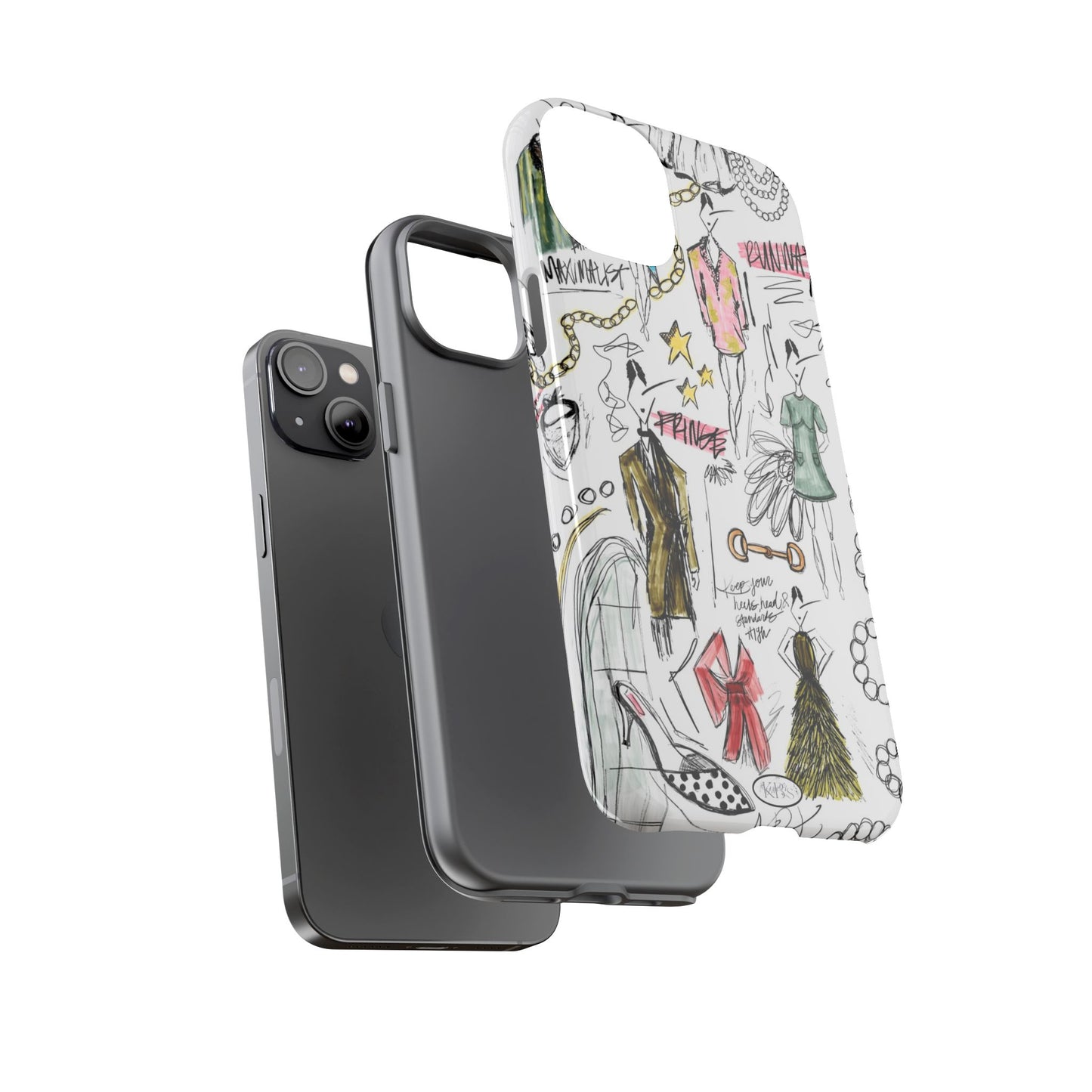 Fashion Sketch Tough Case for iPhone - Multi