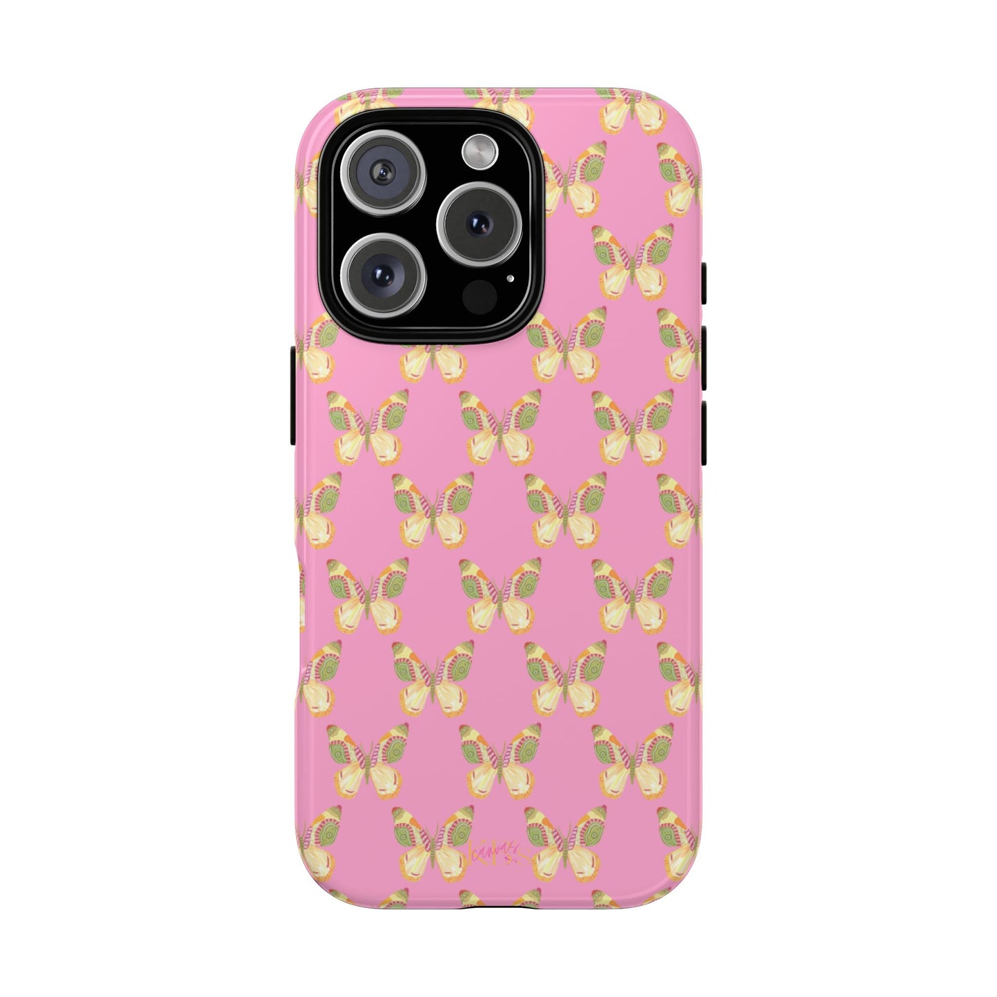 Flutter Pattern Tough Case - Pink