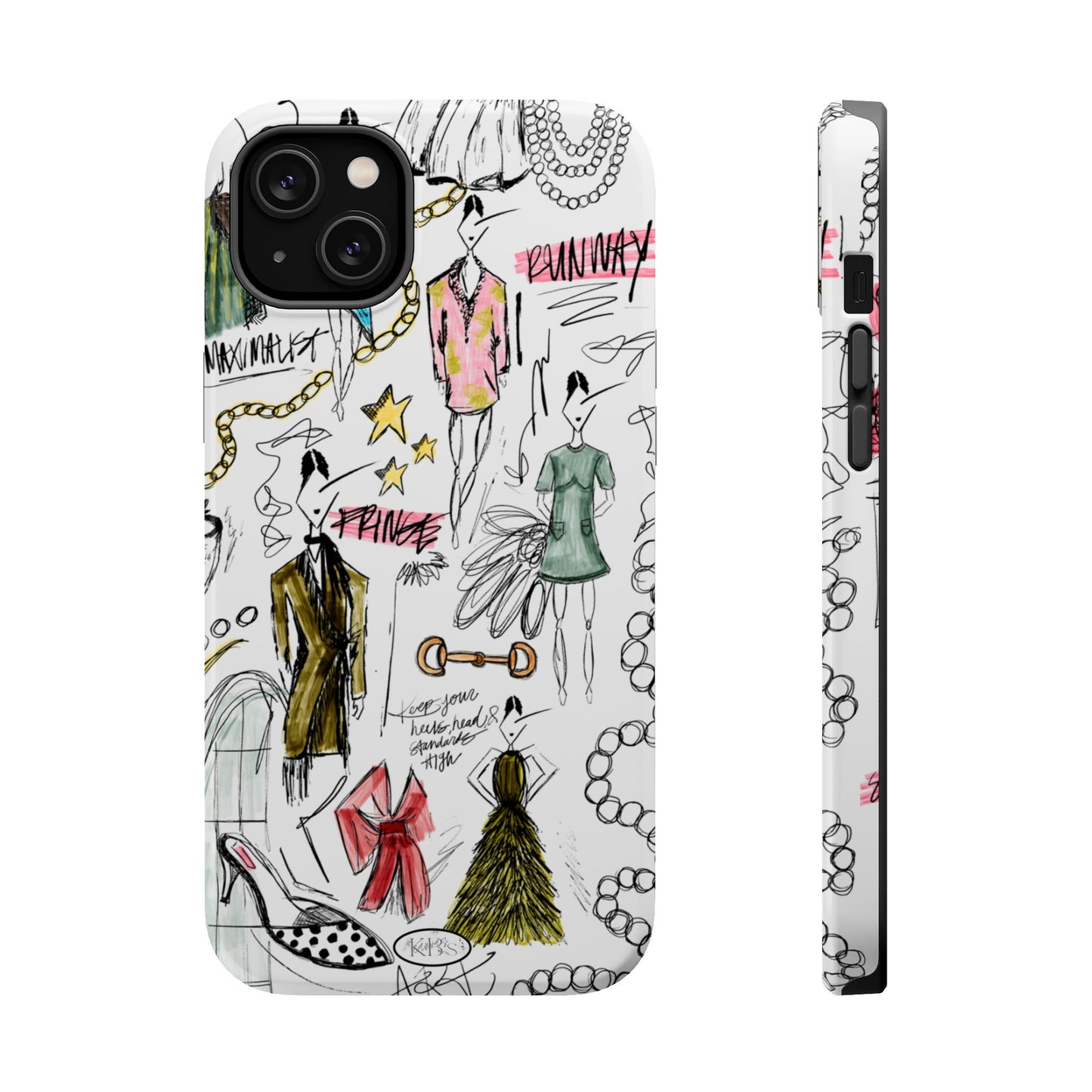 Fashion Sketch Mag Safe Case for iPhone - Multi