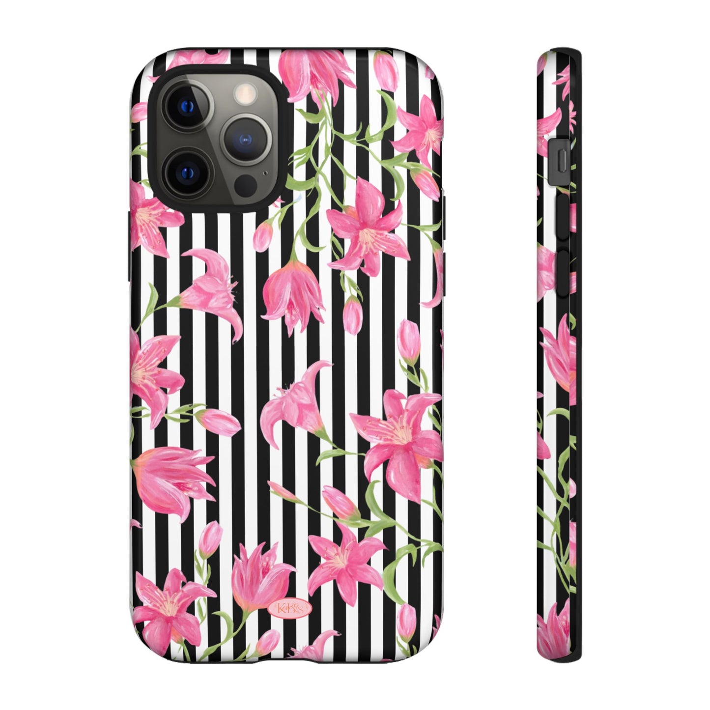 Azalea Stripe Tough Case for iPhone - Black