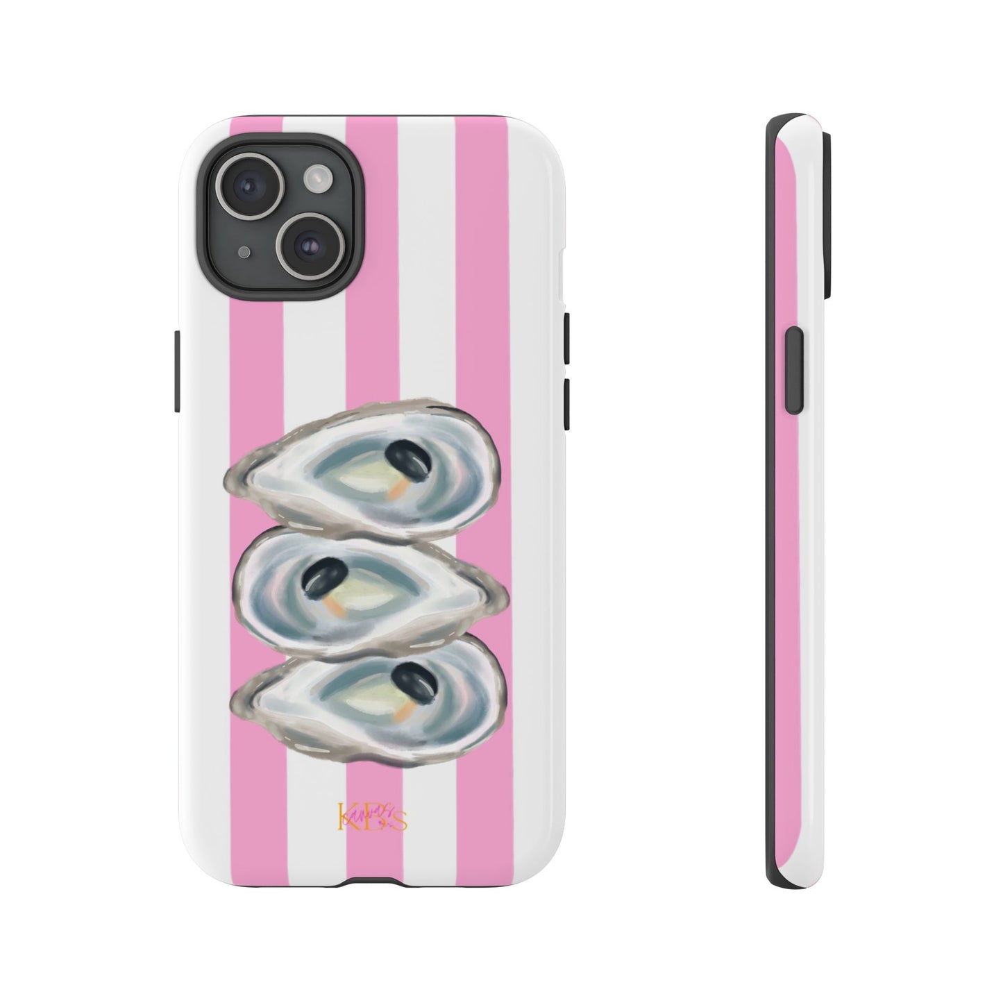 Striped Oyster Tough Case - Pink