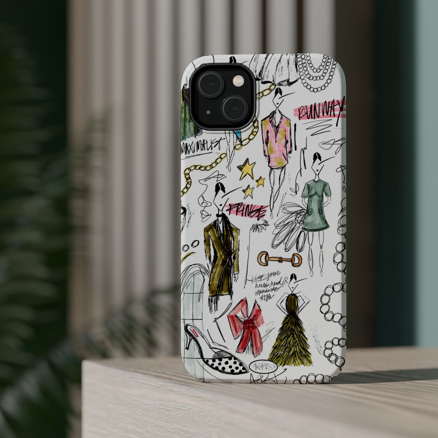 Fashion Sketch Mag Safe Case for iPhone - Multi