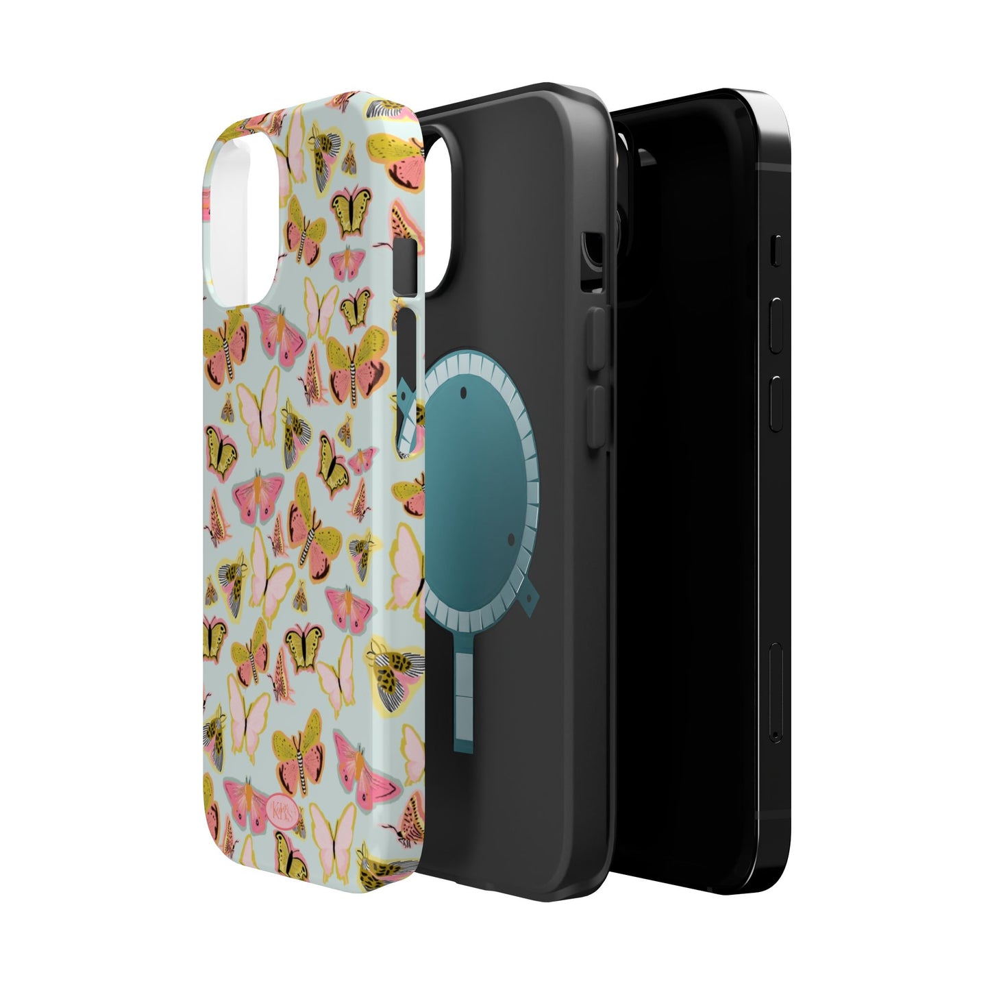 Butterfly Muse Mag Safe Case for iPhone - Blue