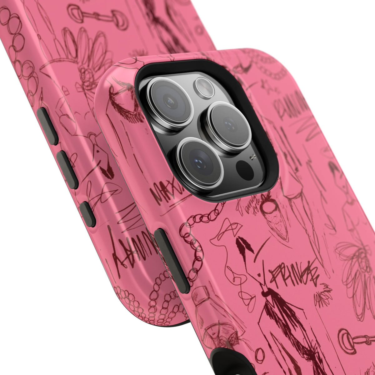 Fashion Sketch Mag Safe Case for iPhone - Maroon