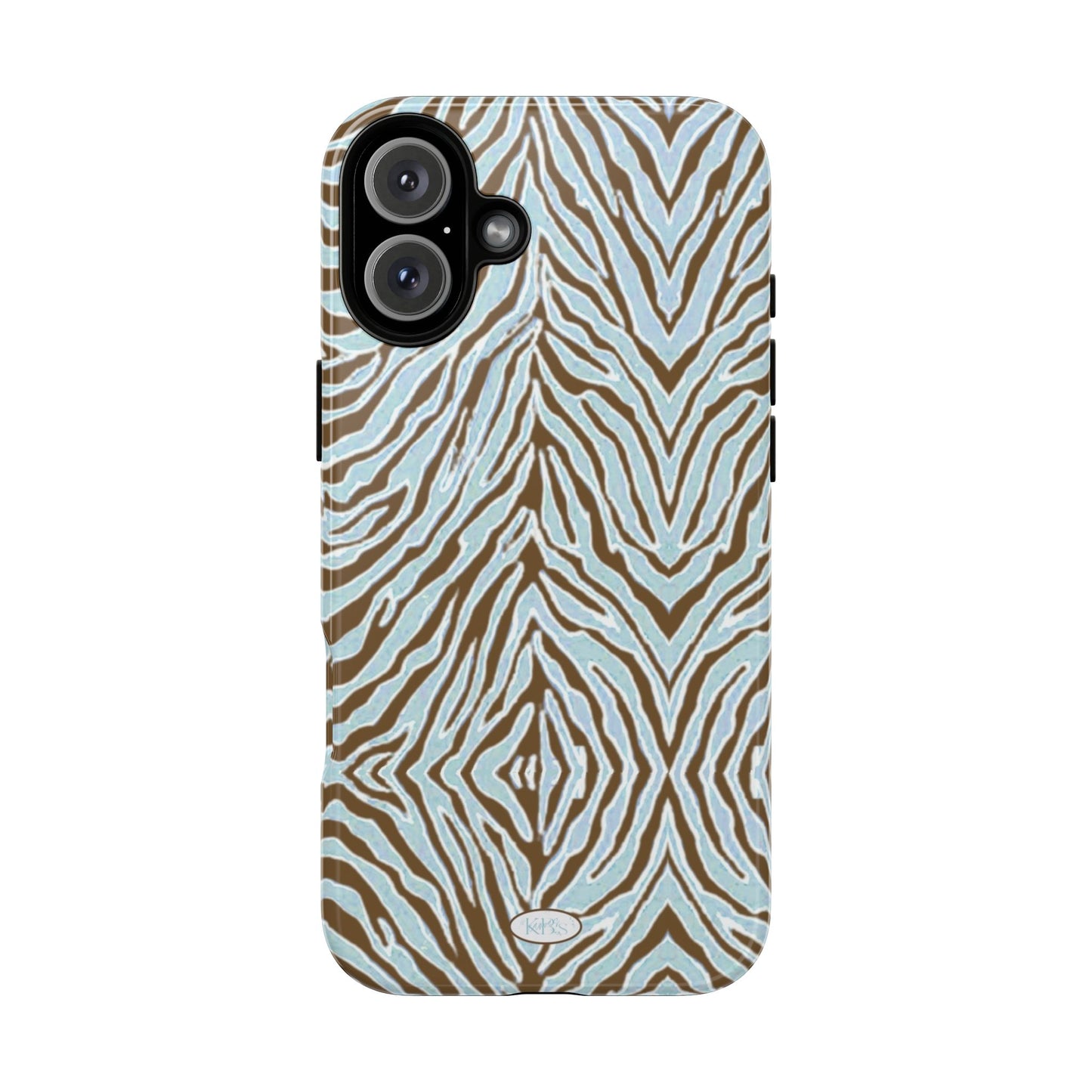 Zebra Bleu Tough Case for iPhone
