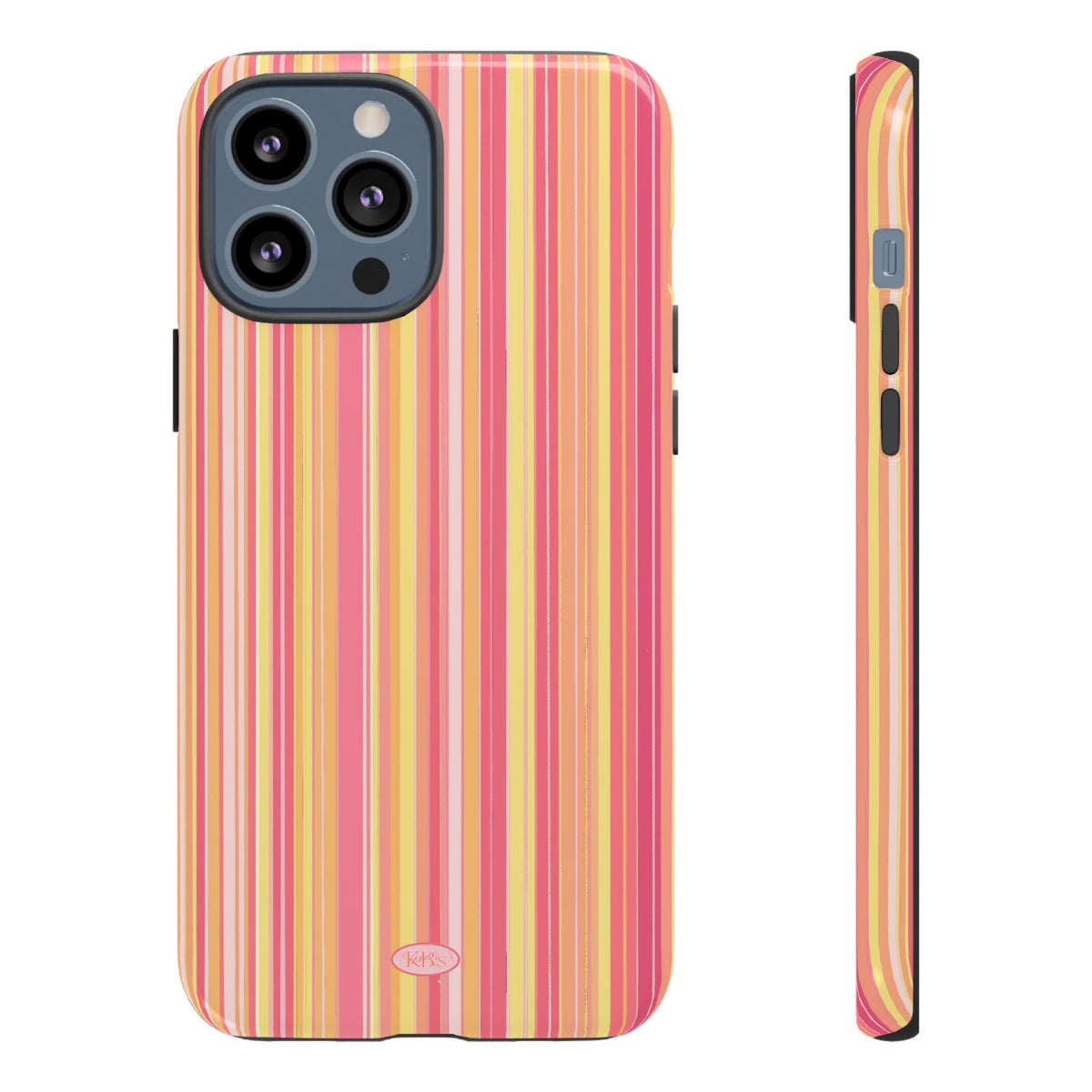 Pink Lemonade Stripe Tough Case for iPhone