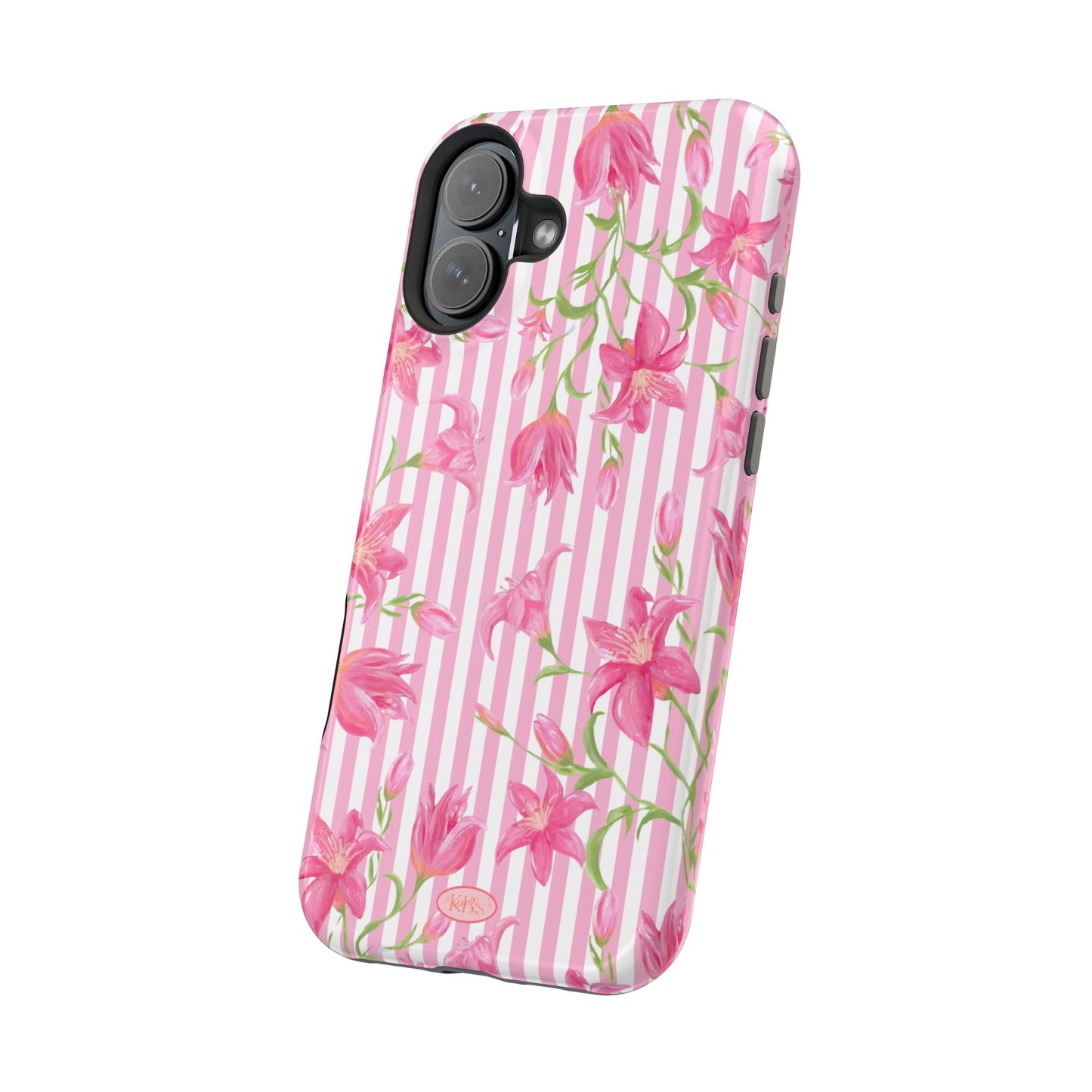 Azalea Stripe Mag Safe Case for iPhone - Pink