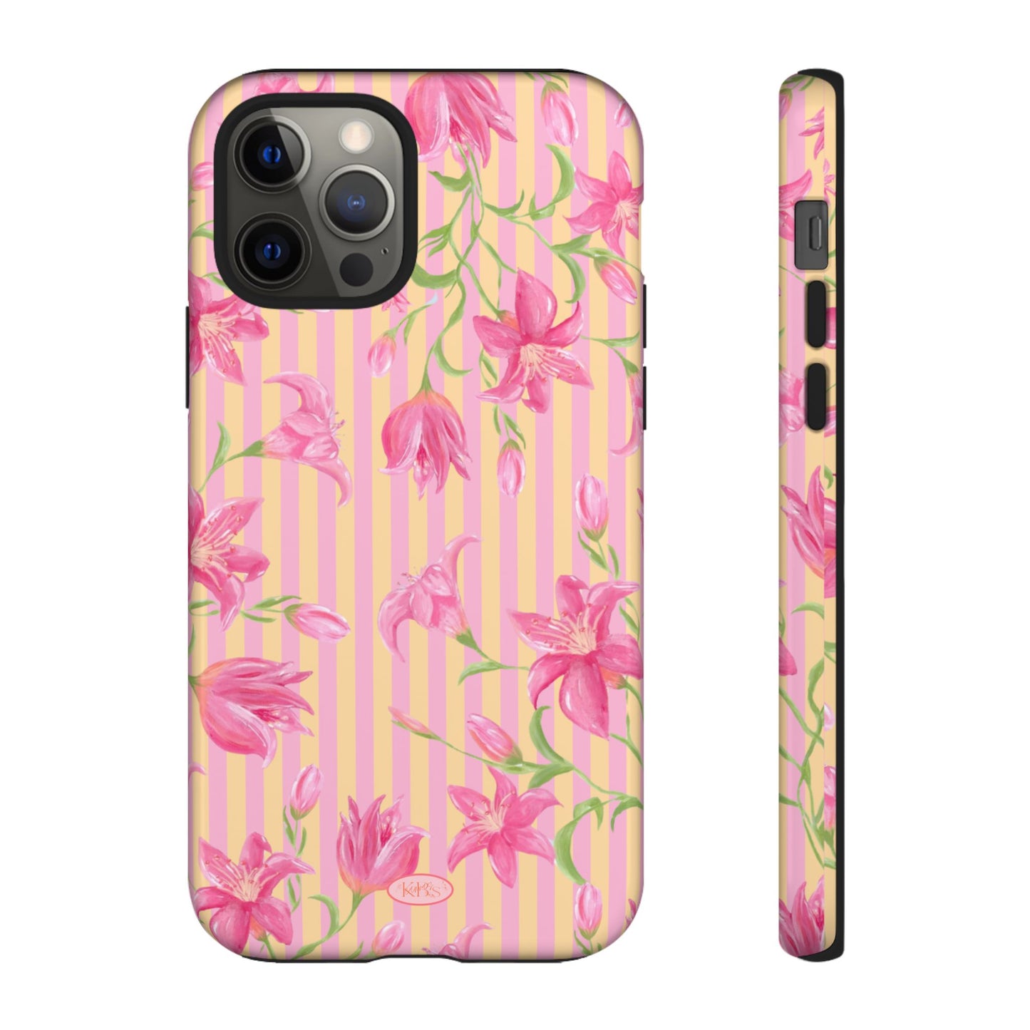 Azalea Stripe Tough Case for iPhone - Pink & Orange