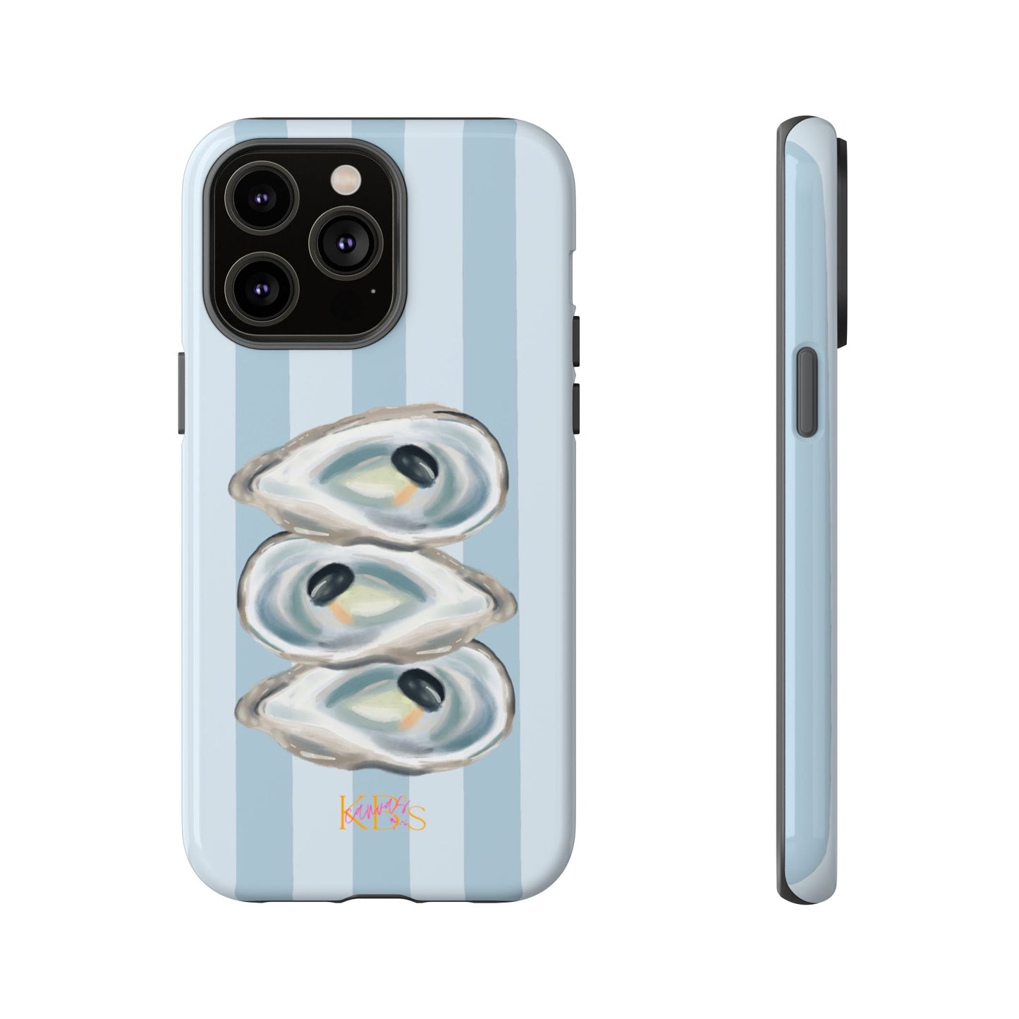 Striped Oyster Tough Case - Blue
