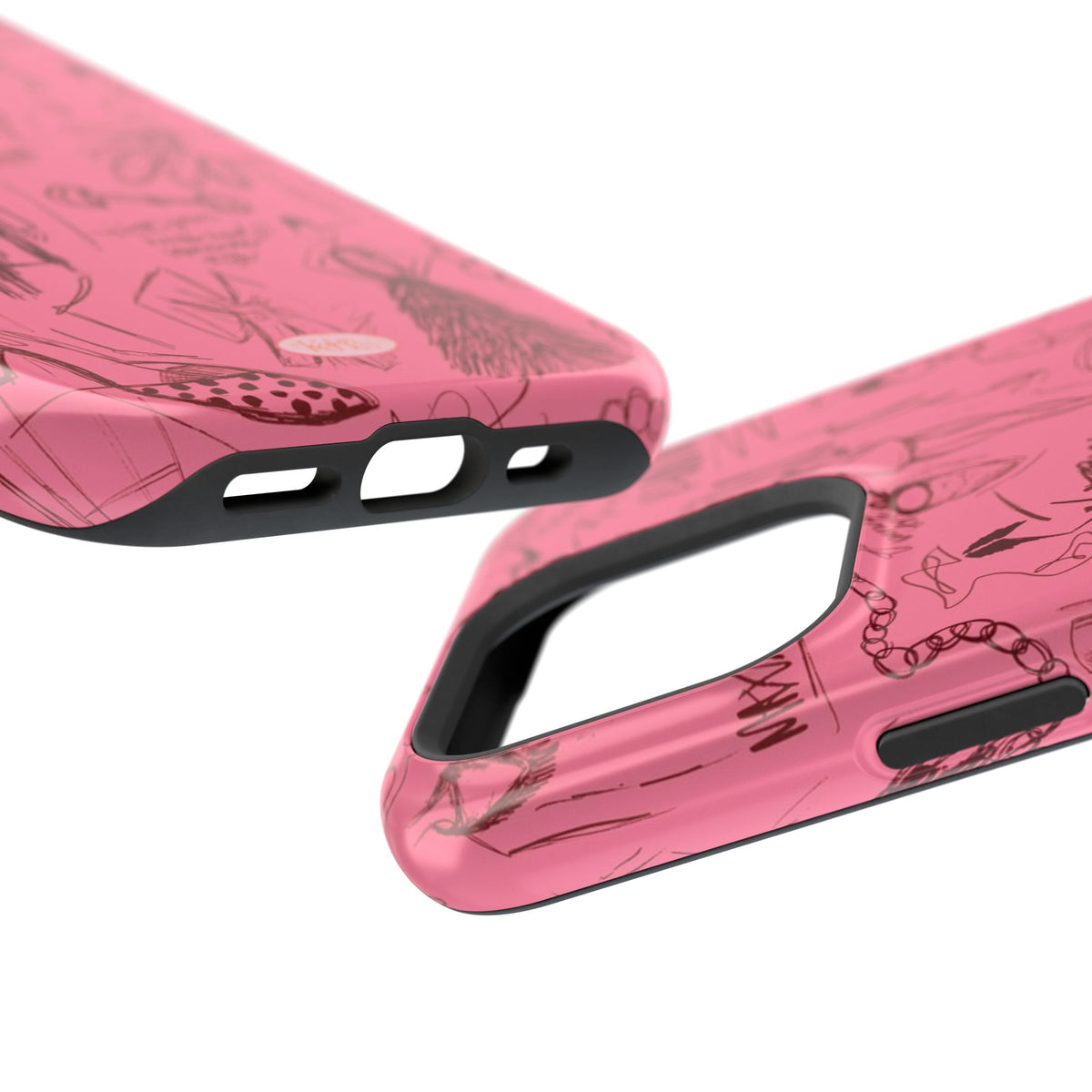 Fashion Sketch Mag Safe Case for iPhone - Maroon