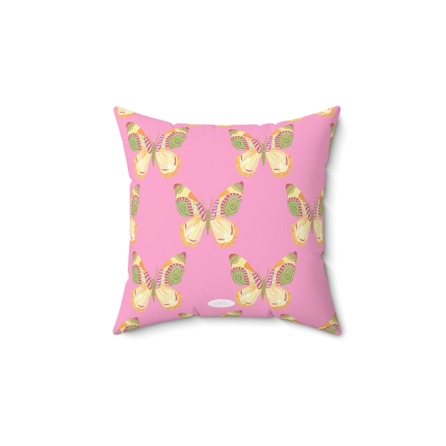 Flutter Pattern Throw Pillow - Pink