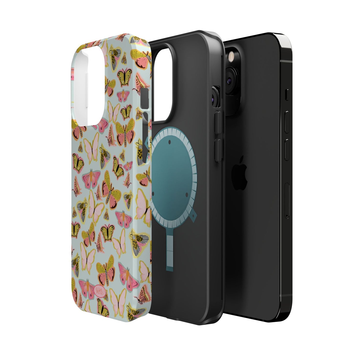 Butterfly Muse Mag Safe Case for iPhone - Blue