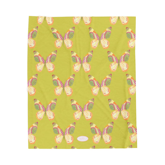 Flutter Pattern Velveteen Blanket