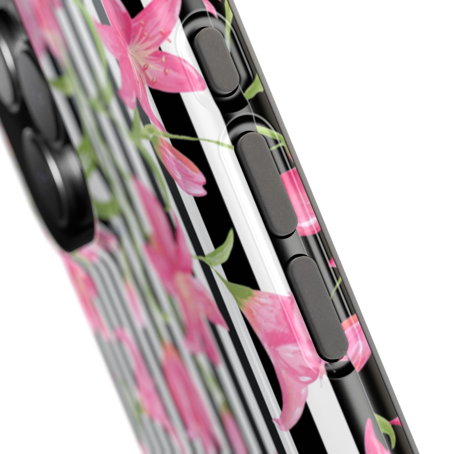Azalea Stripe Mag Safe Case for iPhone - Black