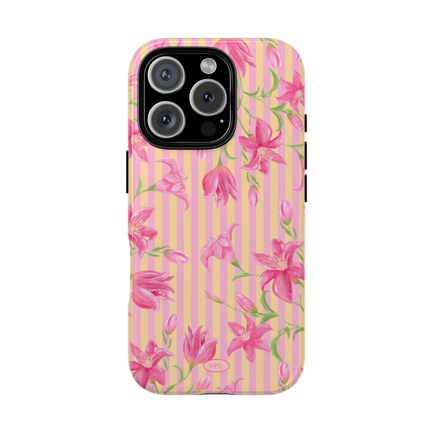 Azalea Stripe Tough Case for iPhone - Pink & Orange