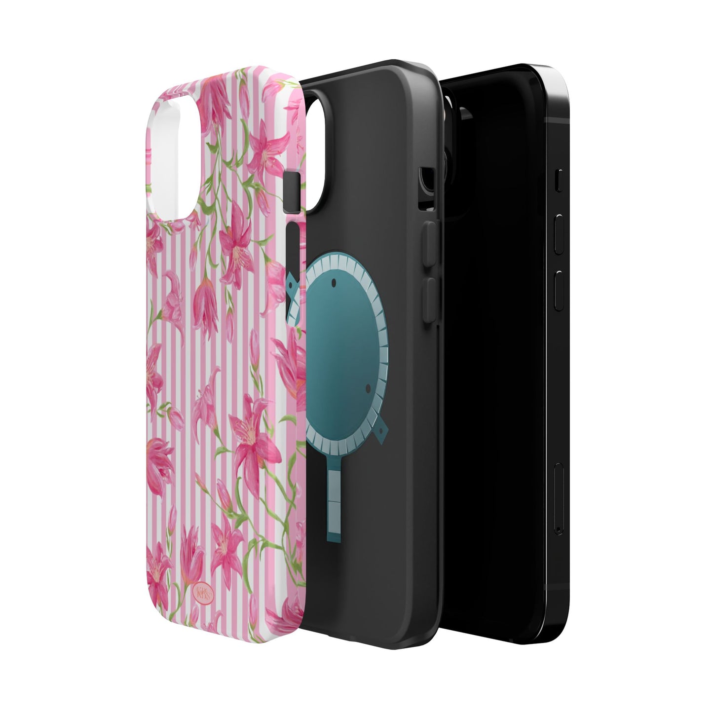 Azalea Stripe Mag Safe Case for iPhone - Pink