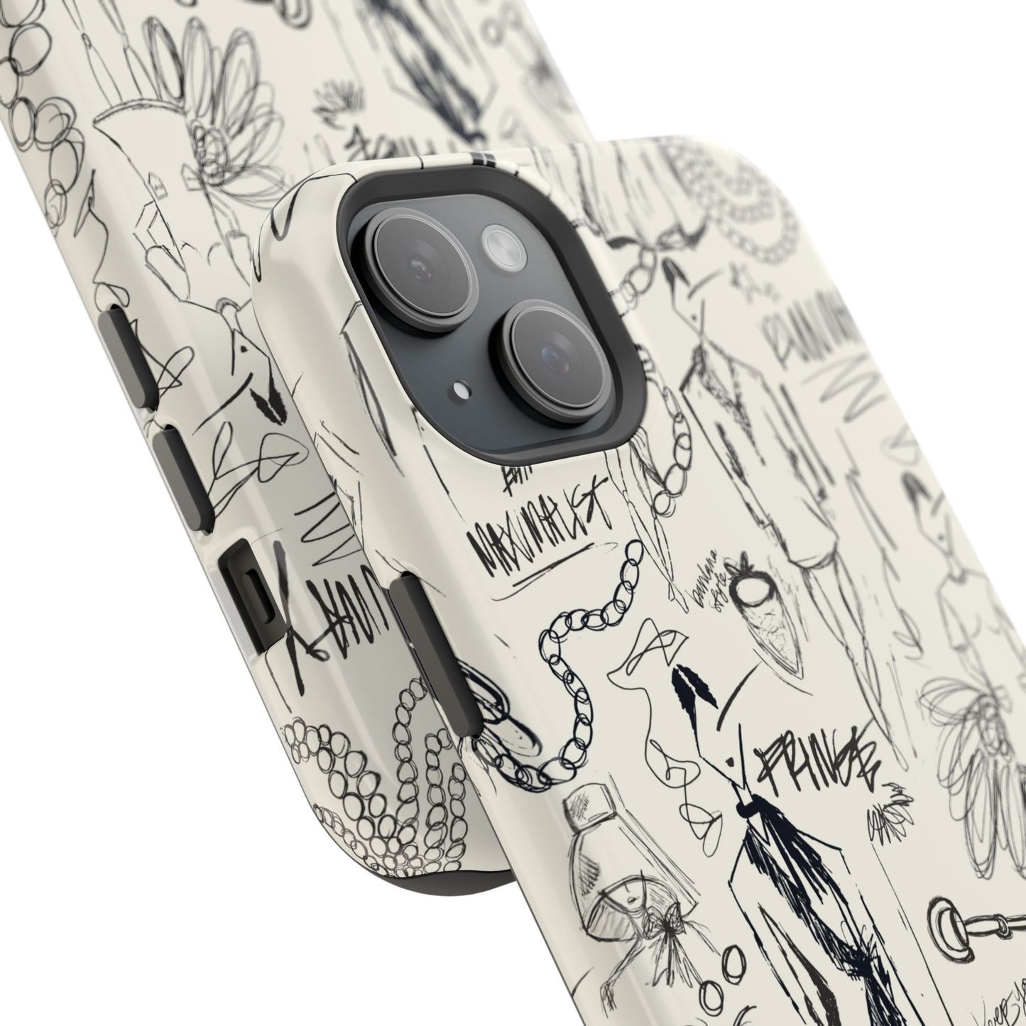 Fashion Sketch Mag Safe Case for iPhone - Black