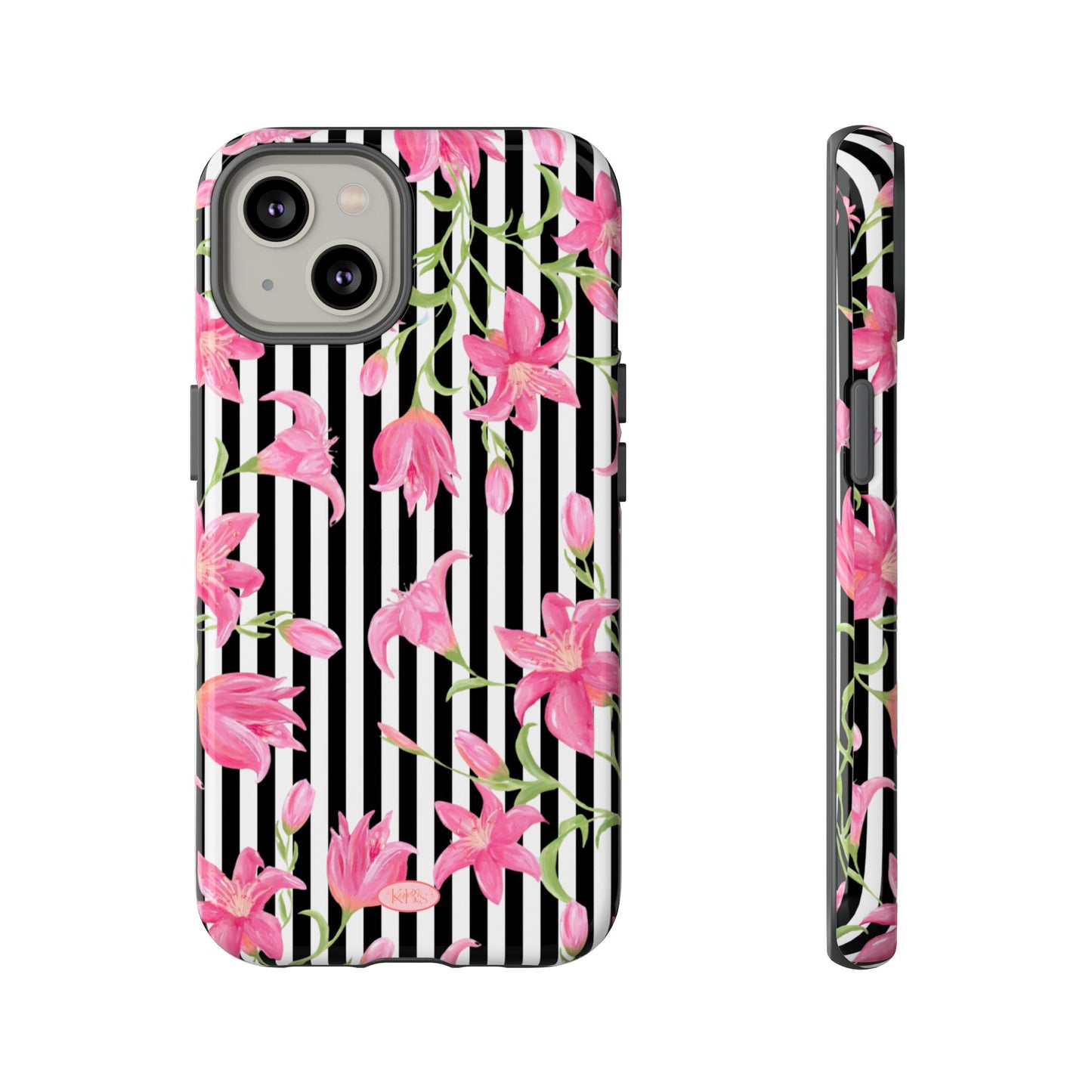 Azalea Stripe Tough Case for iPhone - Black