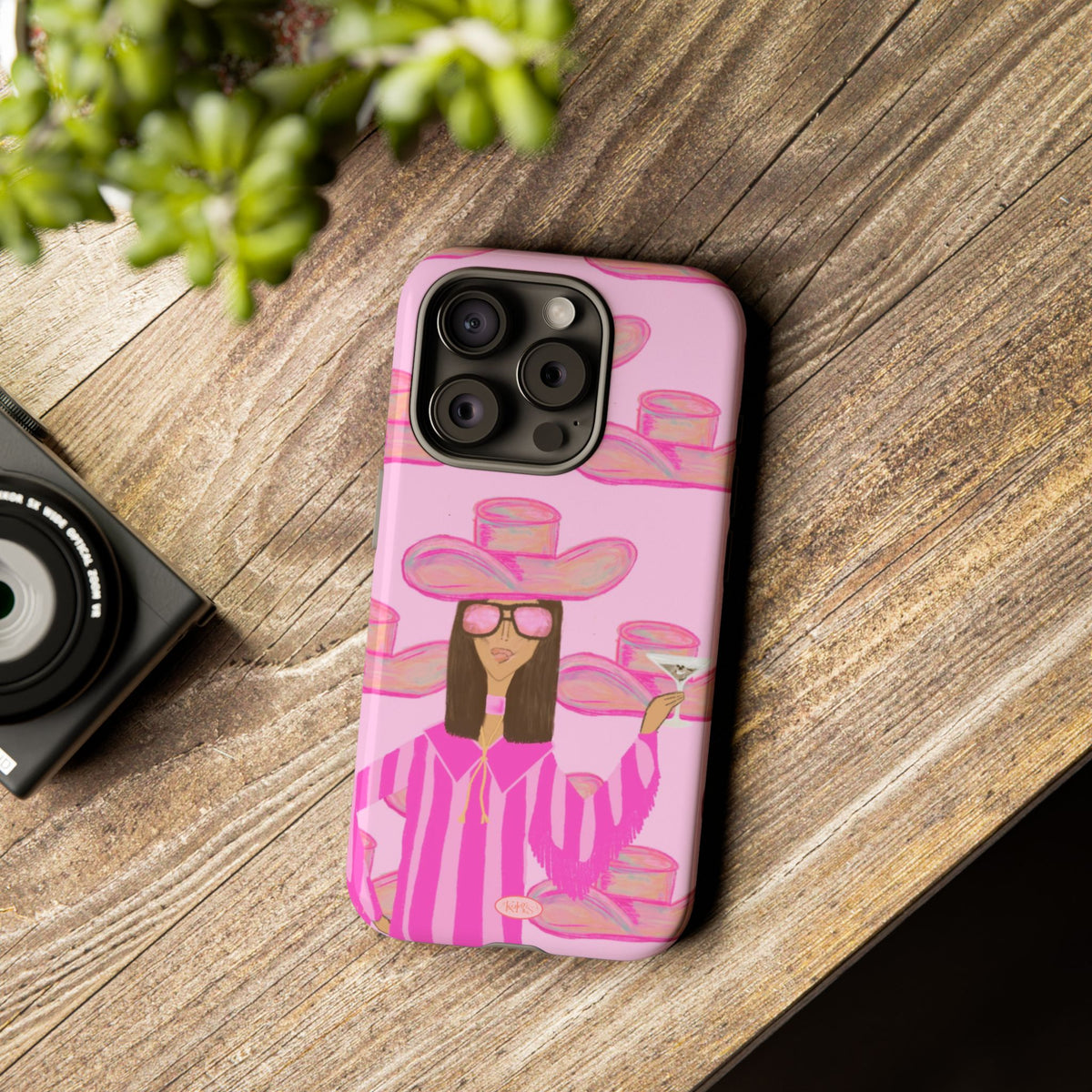 Cocktail Cowgirl Tough Case for iPhone - Pink