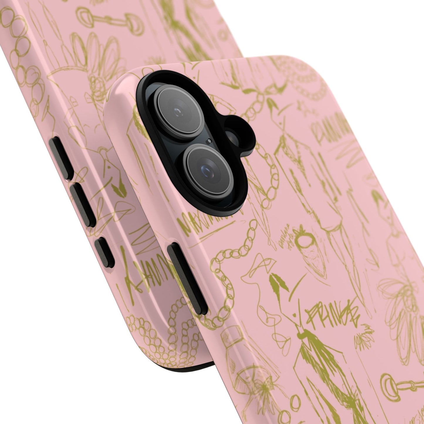Fashion Sketch Tough Case for iPhone - Pink