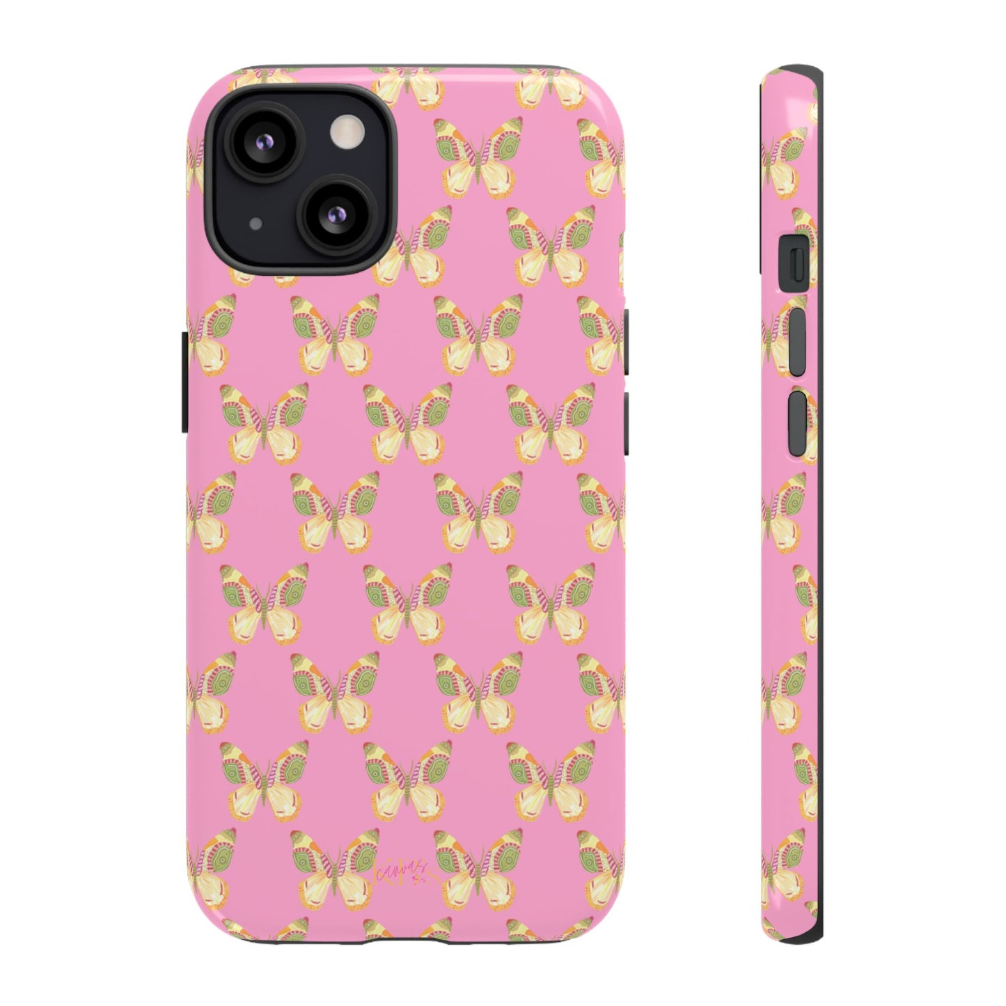 Flutter Pattern Tough Case - Pink