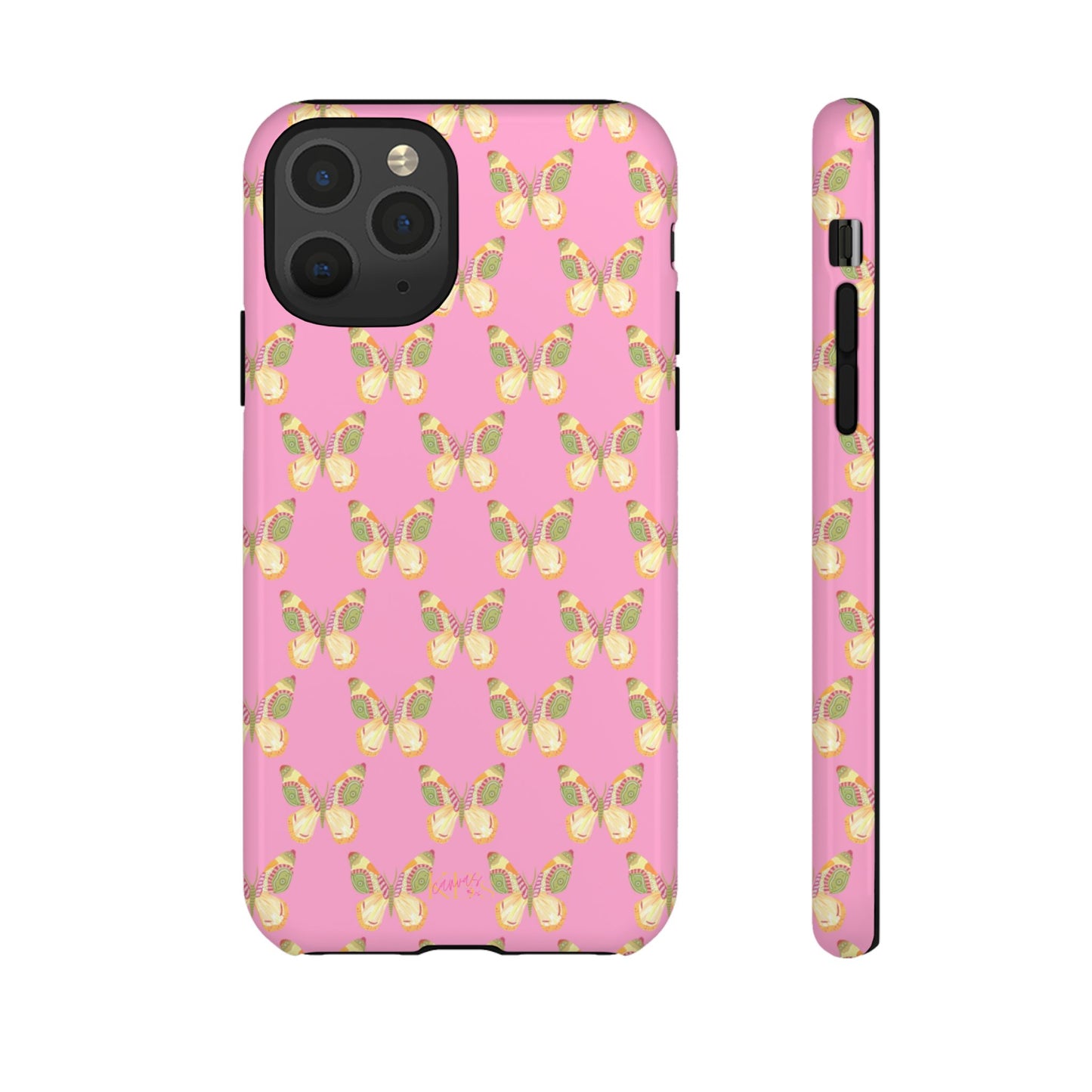Flutter Pattern Tough Case - Pink