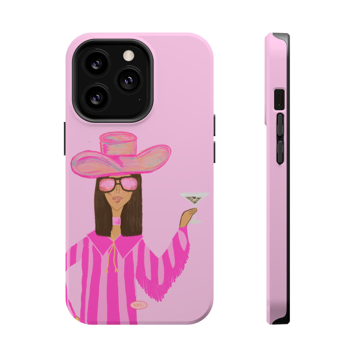Cocktail Cowgirl Mag Safe Case for iPhone - Pink