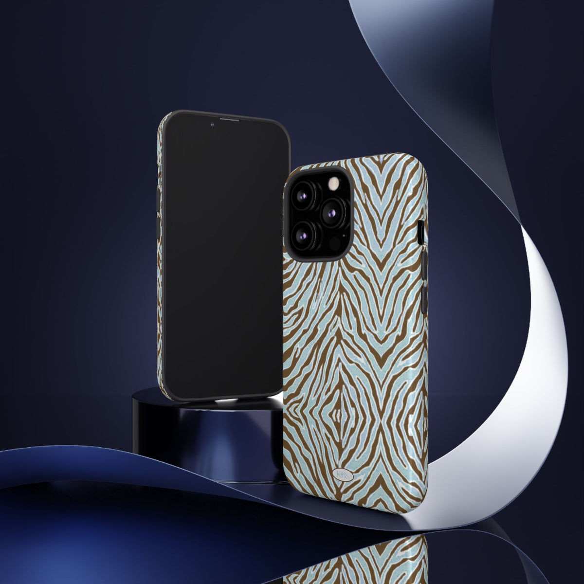 Zebra Bleu Tough Case for iPhone