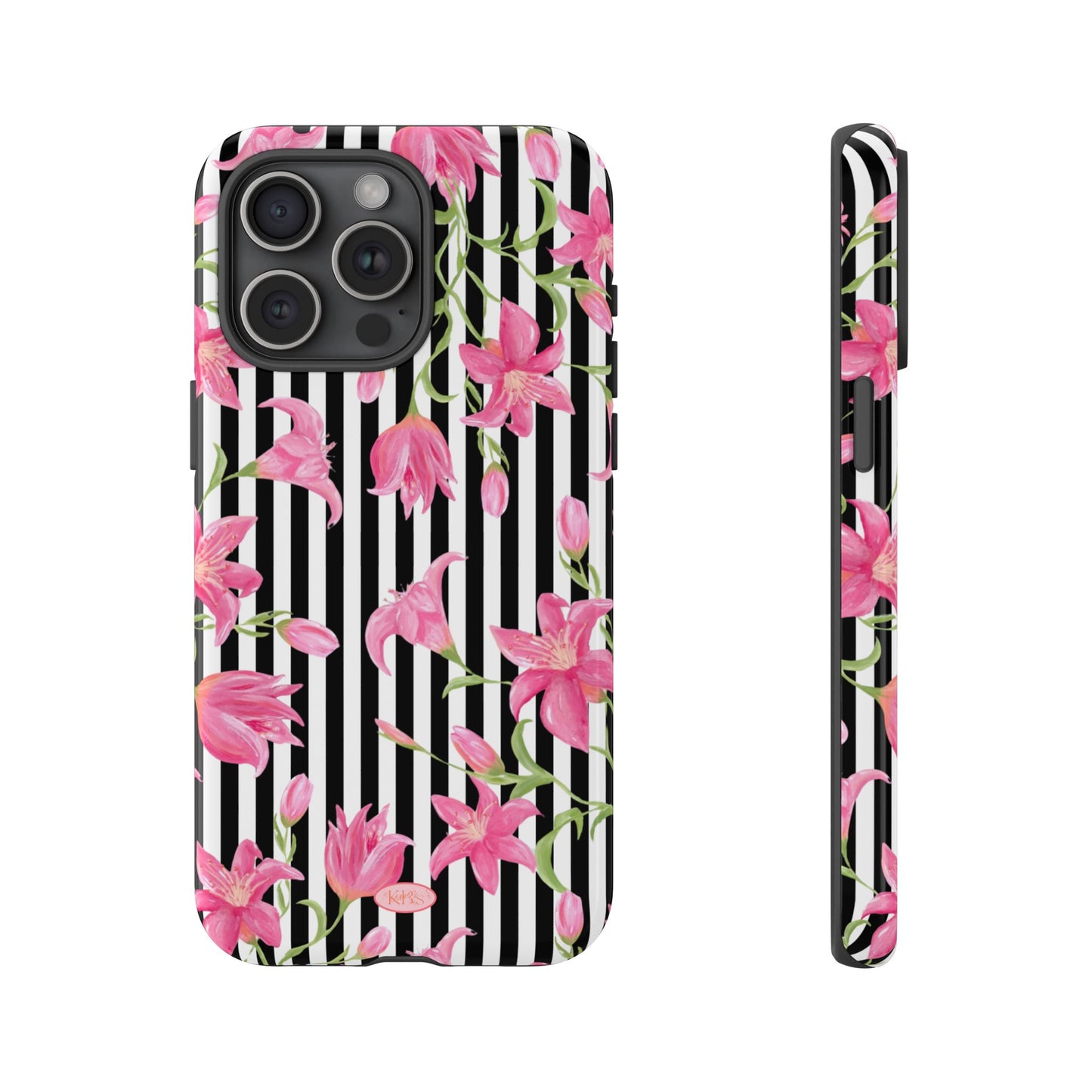 Azalea Stripe Tough Case for iPhone - Black
